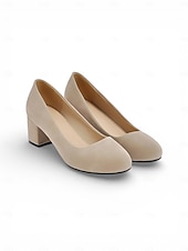 voordelige Pumps met blokhak-Roze suède pumps voor dames met blokhak - elegant &amp;Comfortabele hoge hakken voor Valentijnsdag, een romantische avond en speciale gelegenheden.