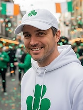 abordables Accesorios-Sombrero de visera de poliéster para hombre con peluca sintética colorida, disponible en varios colores, perfecto para el Día de San Patricio, carnaval y ocasiones festivas.