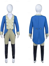  250e jubileum VS Rococo Barok Outfits Lange Mouwen George Washington Alexander Hamilton Koloniaal Kostuum Jongens Carnaval Independence Day 4 juli Kinderen Jas Broeken Kraag