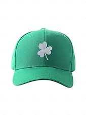  Grön herrkeps med shamrockmotiv för St. Patrick's Day – snygg, justerbar hatt för festliga tillfällen
