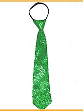  Dámská sada zelených flitrových doplňků ke Dni svatého Patrika – obsahuje čelenku s mašlí, náušnice, kravatu, náramky a další doplňky pro slavnostní oslavy