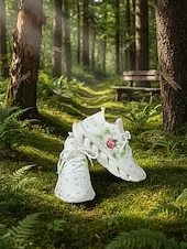  Damesko med irsk shamrock-trykk i flyknit-stil – lette, pustende tursko med polstret såle, avslappede joggesko for daglig bruk, parader, St. Patricks dag, reiser og utendørsaktiviteter