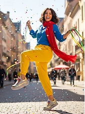 halpa Naisten kengät-Naisten Mardi Gras sateenkaari rhinestone-lenkkarit metallinhohtoisilla kultaisilla yksityiskohdilla – Rohkeat ja kimaltelevat täydelliset karnevaaleihin naamiaisjuhliin festivaaleille ja katutyylille