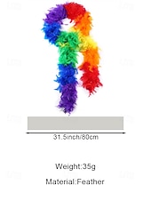 お買い得  アクセサリー-女性用マルディグラ羽毛ボア、複数の色、柔らかく軽量、カーニバルや仮面舞踏会に最適
