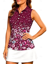 voordelige Dameshirt-Dames Flora Training tanktop Hemd Sportshirt Wandelen poloshirt Mouwloos Sportief UPF50+ UV-bestendig Trainer Dansen UV-Bescherming Pilates Cheerleaderpakjes Volleybal Ves / Mouwloos T-shirt Zwart