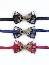 Недорогие Аксессуары-Мужской галстук-бабочка в стиле стимпанк - многоцветный регулируемый полиэстеровый галстук-бабочка для карнавала косплея и тематических вечеринок