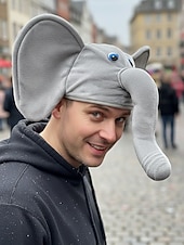 cheap Accessories-Unisex Polyester Elephant Mardi Gras Hat, Fun and Soft, Perfect for Carnival &amp; Masquerade Balls, Cute Animal-Themed Accessory