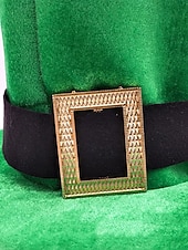 お買い得  アクセサリー-男性用の聖パトリックの日のレプラコーン帽子と偽のひげのセット、取り外し可能な偽のひげが付いた緑のアイルランドの衣装のトップハット、柔らかいポリエステル素材、パレード、パーティー、フェスティバルの衣装に使えるマルチカラーオプション