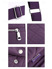 Недорогие Сумки через плечо-Женская стеганая нейлоновая сумка через плечо с множеством карманов — вместительная водонепроницаемая сумка для путешествий, работы и повседневного использования.