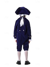  250e jubileum VS Rococo Barok Outfits Lange Mouwen George Washington Alexander Hamilton Koloniaal Kostuum Jongens Carnaval Independence Day 4 juli Kinderen Jas Broeken Kraag