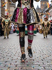 levne Dámská obuv-Zlaté metalické glitrové tenisky pro ženy Mardi Gras lehké karnevalové módní boty pro festivalové oblečení každodenní nošení cestování a oslavy