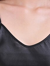 abordables Bodies para mujeres-Mujer Bata de noche Casual Suave Satén Color puro Espalda al Aire Vestidos Diario Hogar Cama Sin Mangas Correas Azul cielo Negro Amarillo Rojo Morado Verano Delgado