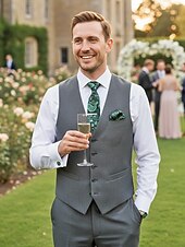preiswerte Hochzeit ACC-Geschenkset für Herren aus Polyester mit Paisley-Muster: Krawatte, Manschettenknöpfe, Einstecktuch und Krawattenklammer – perfekt für Hochzeiten und als Geschenk.