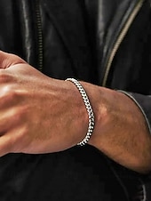 levne Pánské šperky-Pánský náramek z nerezové oceli – různé velikosti a barvy, stylový a odolný pro každodenní nošení