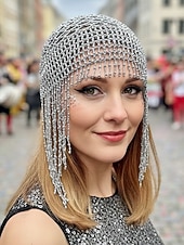 voordelige Accessoires-Dames Mardi Gras Beade Hoofddoek met Plastic Kralen Meerdere Kleuren Elegante Ontwerp Perfect voor Carnaval  Masker Bals