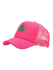 halpa Pyhän Patrikin päivä-miesten vihreä Pyhän Patrickin päivän paita &amp;valkoinen verkkohattu apilanlehden koristeella – tyylikäs lippis juhlallisiin tilaisuuksiin