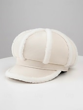 cheap Women's Hats-Women's Thickened Polyester Plaid Hat with Bow Detail, Available in Multiple Colors – Perfect for Fall and Winter Fashion