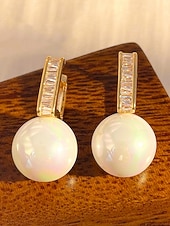 voordelige Huwelijk ACC-dames oorbellen van imitatieparels van legering - elegant ontwerp in meerdere kleuren, perfect voor bruiloften en dagelijks gebruik