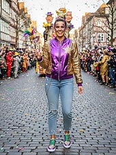 Недорогие Ботинки женские-Женские блестящие кроссовки для Марди Гра с цветными металлическими панелями искристая обыкновенная обувь на завязках для карнавальных парадов вечеринок и уличных костюмов