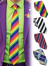 お買い得  アクセサリー-男性用ポリエステルタイ、複数のパターン、スタイリッシュなデザイン、カーニバルや仮面舞踏会用