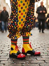 Χαμηλού Κόστους Γυναικεία παπούτσια-Γυναικεία Μαρντί Γκρά Κόκκινα Παπούτσια Πρόσω خلف Παπούτσια Μασκέ για Καρναβαλικό Κόσμο Κλόουν Κοσπλέι  Χάλοουιν