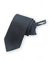 billiga Bröllop ACC-herrslips med dragkedja, färdigknuten slips i polyester med dold dragkedja, klassisk randig affärsmodell, flerfärgade alternativ, för bröllop, kontorskläder och eleganta vardagsevenemang
