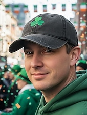 abordables Accesorios-Sombrero de visera de poliéster para hombre con peluca sintética colorida, disponible en varios colores, perfecto para el Día de San Patricio, carnaval y ocasiones festivas.