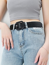 baratos Dia de São Patricio-Cinto feminino em couro sintético, diversas cores, ajuste regulável, perfeito para o Dia de São Patrício e para o dia a dia, acessório estiloso e versátil.