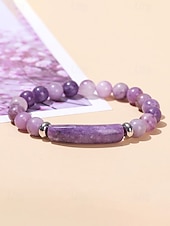 abordables Fête de la Saint-Patrick-Bracelet pour homme en pierre naturelle, perles multicolores avec détails raffinés, idéal pour la Saint-Patrick et au quotidien, élégant et unique.