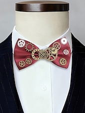 Недорогие Аксессуары-Мужской галстук-бабочка в стиле стимпанк - многоцветный регулируемый полиэстеровый галстук-бабочка для карнавала косплея и тематических вечеринок