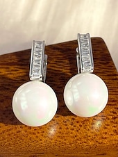 voordelige Huwelijk ACC-dames oorbellen van imitatieparels van legering - elegant ontwerp in meerdere kleuren, perfect voor bruiloften en dagelijks gebruik