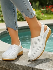 economico Zoccoli e pianelle da donna-zoccoli da donna con cinturino posteriore traforato rosa – scarpe comode, traspiranti e leggere per abbigliamento casual, passeggiate, viaggi, giardinaggio e uso quotidiano