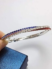 economico Braccialetti e bracciali rigidi-Zircone cubico Catena spessa Stravagante Moda Moda Strass Gioielli braccialetto Argento Per Quotidiano Regalo Ferie