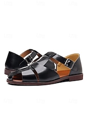 economico sandali-sandali da uomo in similpelle marrone con cinturini, design aperto traspirante, suola leggera e comoda, stile rilassato per matrimoni in spiaggia e occasioni estive