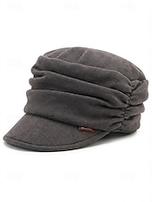 tanie Kapelusze damskie-damska czapka plisowana z poliestru – wiele kolorów, swobodny styl, idealna do noszenia na co dzień i w podróży