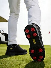 economico Scarpe da Golf da Uomo-Per uomo Vintage Sportivo Casual All'aperto Golf Microfibra Confortevole Allacciatura Nero Bianco Giallo Estate Primavera Autunno