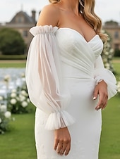 baratos Casamento ACC-Luvas femininas de tule com mangas bufantes – nas cores preto e branco, em tecido de malha macio e elegante, perfeitas para casamentos, festas e eventos noturnos.