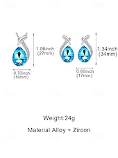 Недорогие Свадьба ACC-Женский ювелирный набор из сплава и циркона – элегантное колье и серьги в форме капли, доступны в нескольких цветах, идеально подходят для свадеб и вечерних мероприятий.