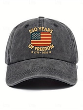 abordables Gorras de béisbol-Mujer Sombrero Sombrero del 250 aniversario de Estados Unidos Gorra de Béisbol Sombrero para el sol Gorra gráfica Protección Solar Resistente al Viento Transpirable Diario Exterior Fin de semana