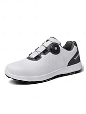 cheap Women's Golf Shoes-Women's White Red Golf Shoes – Lightweight Breathable Spiked Golf Sneakers for Women, Stable Cushioning for Golf Course, Training, Walking &amp; Daily Wear