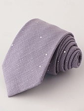 Недорогие Свадьба ACC-Мужской галстук из полиэстера с эффектом мерцания – в нескольких цветах, элегантный для свадеб и ужинов, однотонный с легким мерцающим эффектом.