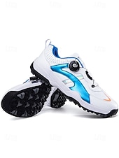 economico Scarpe da Golf da Uomo-scarpe da golf da uomo blu e bianche, leggere, comode, dal design elegante, perfette per il golf e le feste all'aperto
