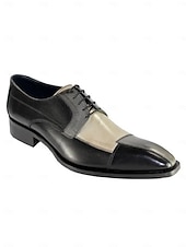 preiswerte Derby Schuhe-Oxford-Schuhe aus Kunstleder mit Farbverlauf für Herren – handbemaltes Design, formelle Abendschuhe zum Schnüren, perfekt für besondere Anlässe