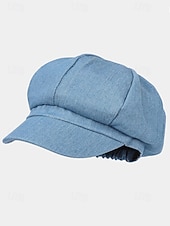 economico Cappelli da donna-berretto da donna in tessuto denim – vari colori, stile casual, perfetto per l'uso quotidiano e per i viaggi