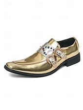 tanie Buty mnicha-Męskie fioletowe, lakierowane, skórzane mokasyny z podwójnym paskiem typu monk i akcentami z kryształków - eleganckie obuwie na luksusowe imprezy, wieczorowe stroje i wesela