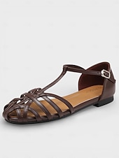 olcso Nők-női arany metálfényű ketreces szandál - elegáns lapos, pántos alkalmi cipők üdülői estékre, kényelmes T-pántos nyári szandálok nyaralási vacsorákhoz &amp;hajózási ruházat