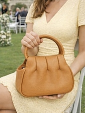 economico Borsette e borse tote-borsa da donna in similpelle – vari colori, elegante manico rotondo, resistente e spaziosa – perfetta per outfit casual di tutti i giorni e da sera