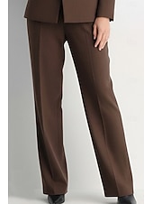baratos Calças de fato &amp; Saias-Mulheres Calça de terno O negócio Escritório Formal Elegante Simples Clássico Longo