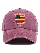 abordables Gorras de béisbol-Mujer Sombrero Sombrero del 250 aniversario de Estados Unidos Gorra de Béisbol Sombrero para el sol Gorra gráfica Protección Solar Resistente al Viento Transpirable Diario Exterior Fin de semana