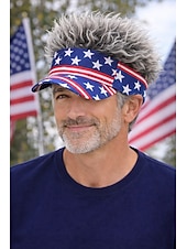 abordables Accessoires-Casquette à visière Drapeau Américain Étoiles et rayures Rétro Vintage Drôle Patriotique 1776-2026 pour Unisexe Adulte Impression 3D  pour Jour de l'Indépendance / 4 Juillet 4 Juillet Extérieur